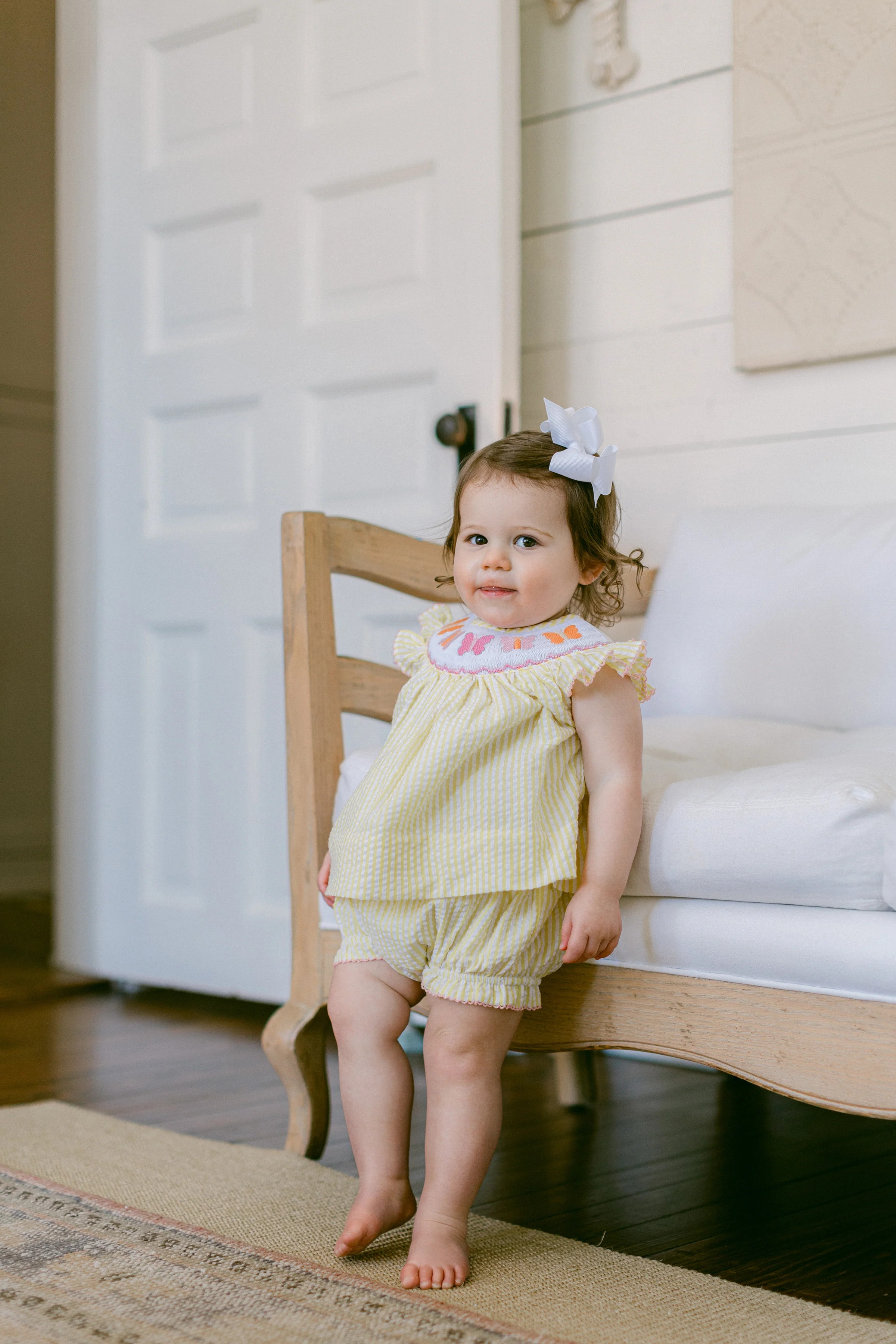 Yellow Butterfly Diaper Cover Set | Poppy Kids Co