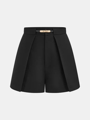 Mid-Waist Belted Casual Shorts | Commense
