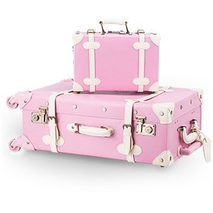 Vintage Trolley Suitcases Set w/ TSA Locks Travelling Luggage Essential | Walmart (US)