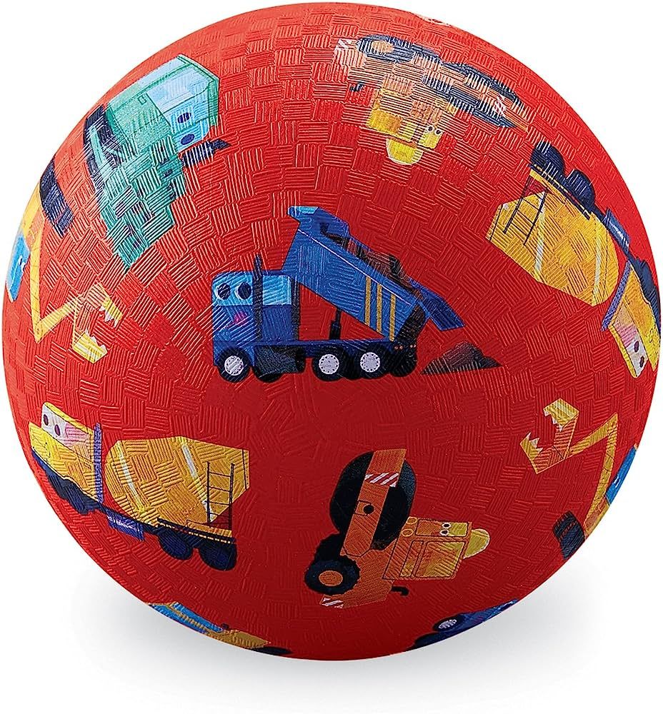 Crocodile Creek 2138-4 Little Builder Construction Trucks Playground Balls, 5", Red/Blue/Teal/Ora... | Amazon (US)