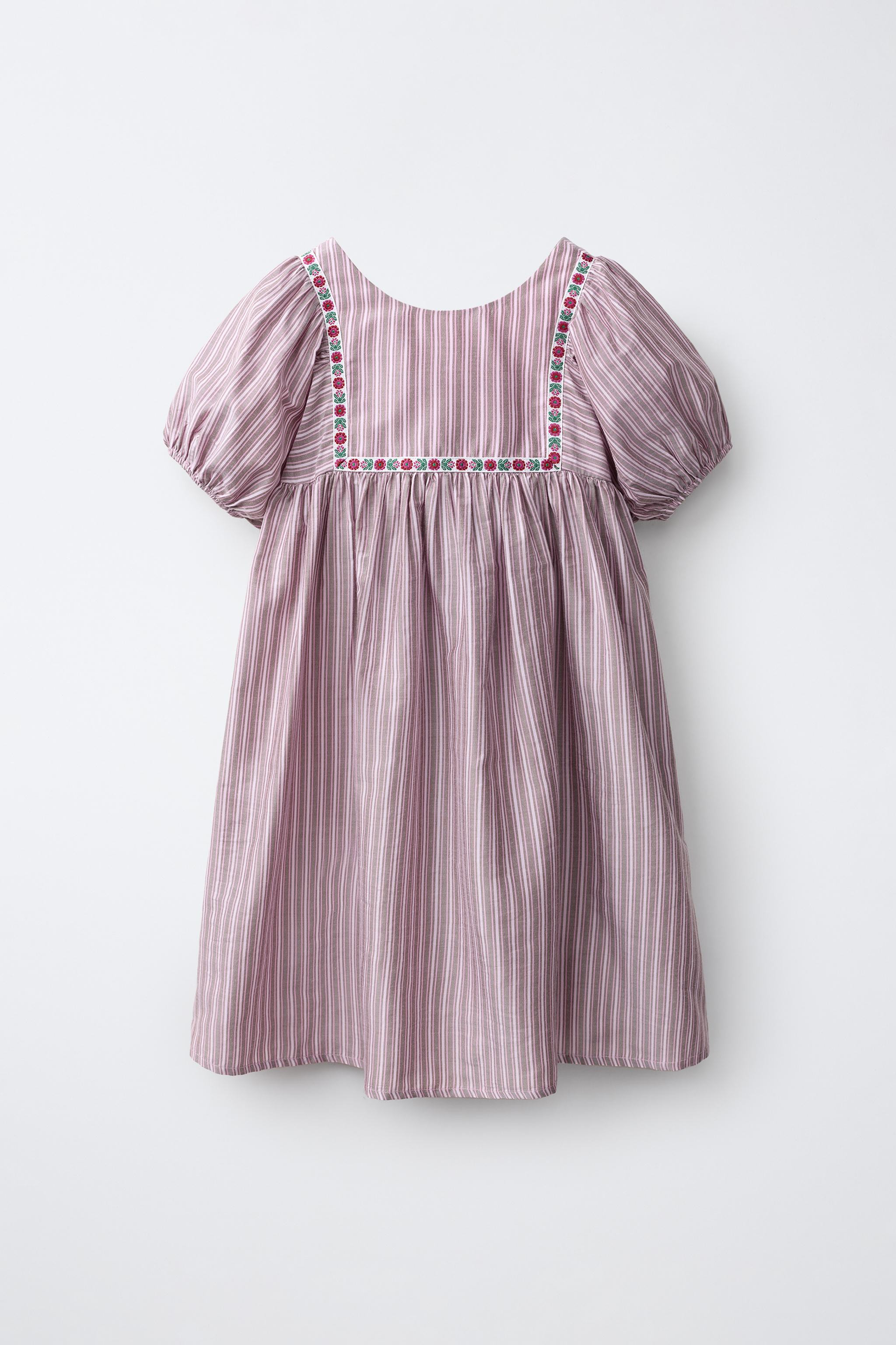 STRIPED TRIM DRESS | Zara US