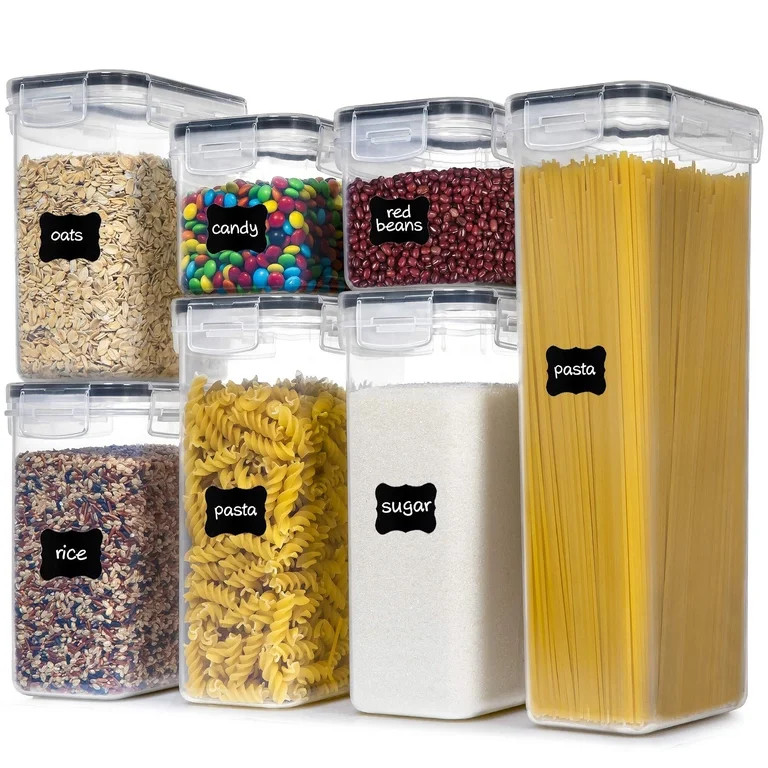 Airtight Food Storage Containers Set, PantryStar BPA-Free 7pcs Plastic Kitchen and Pantry Organiz... | Walmart (US)