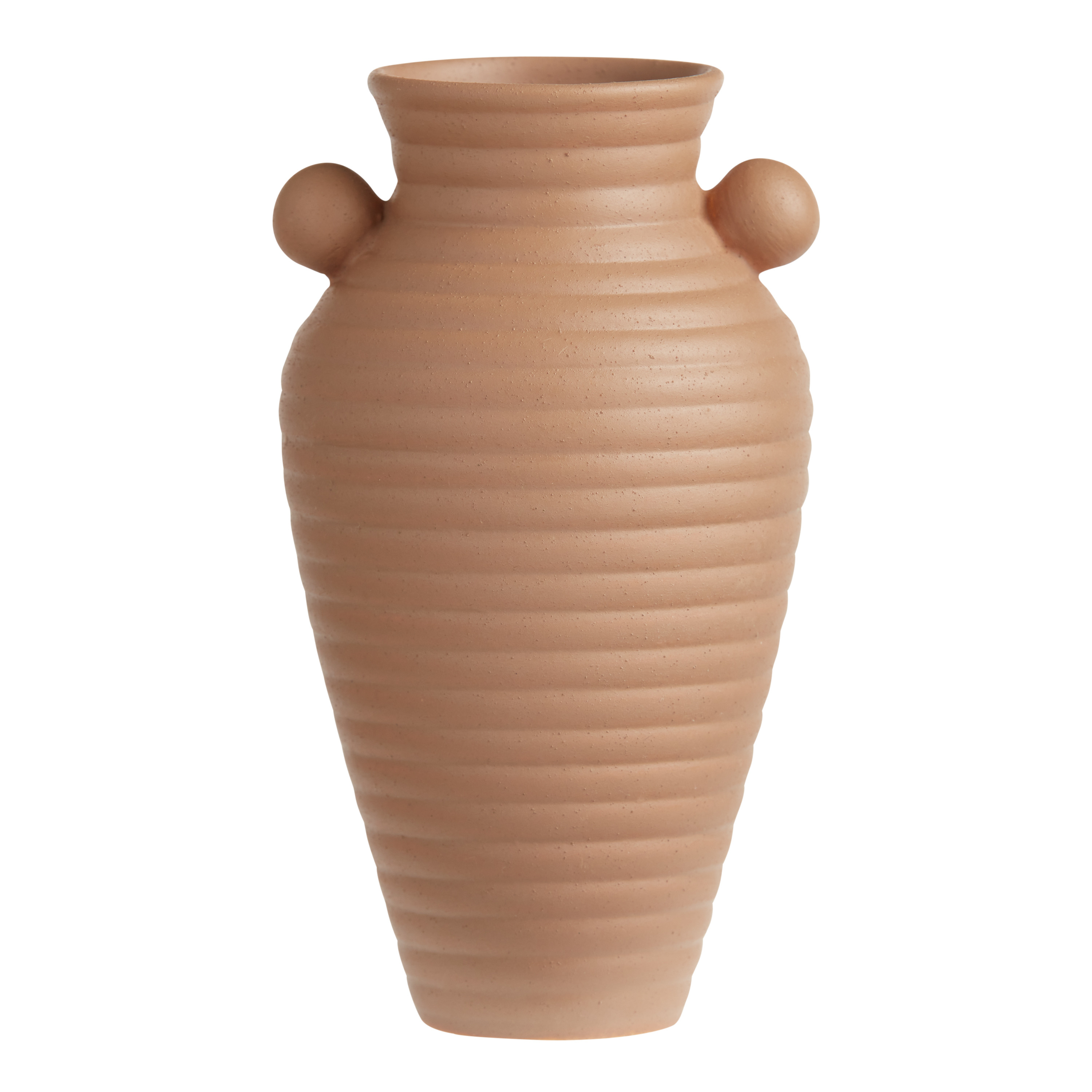 Brown Ceramic Ribbed Bud Vase | World Market