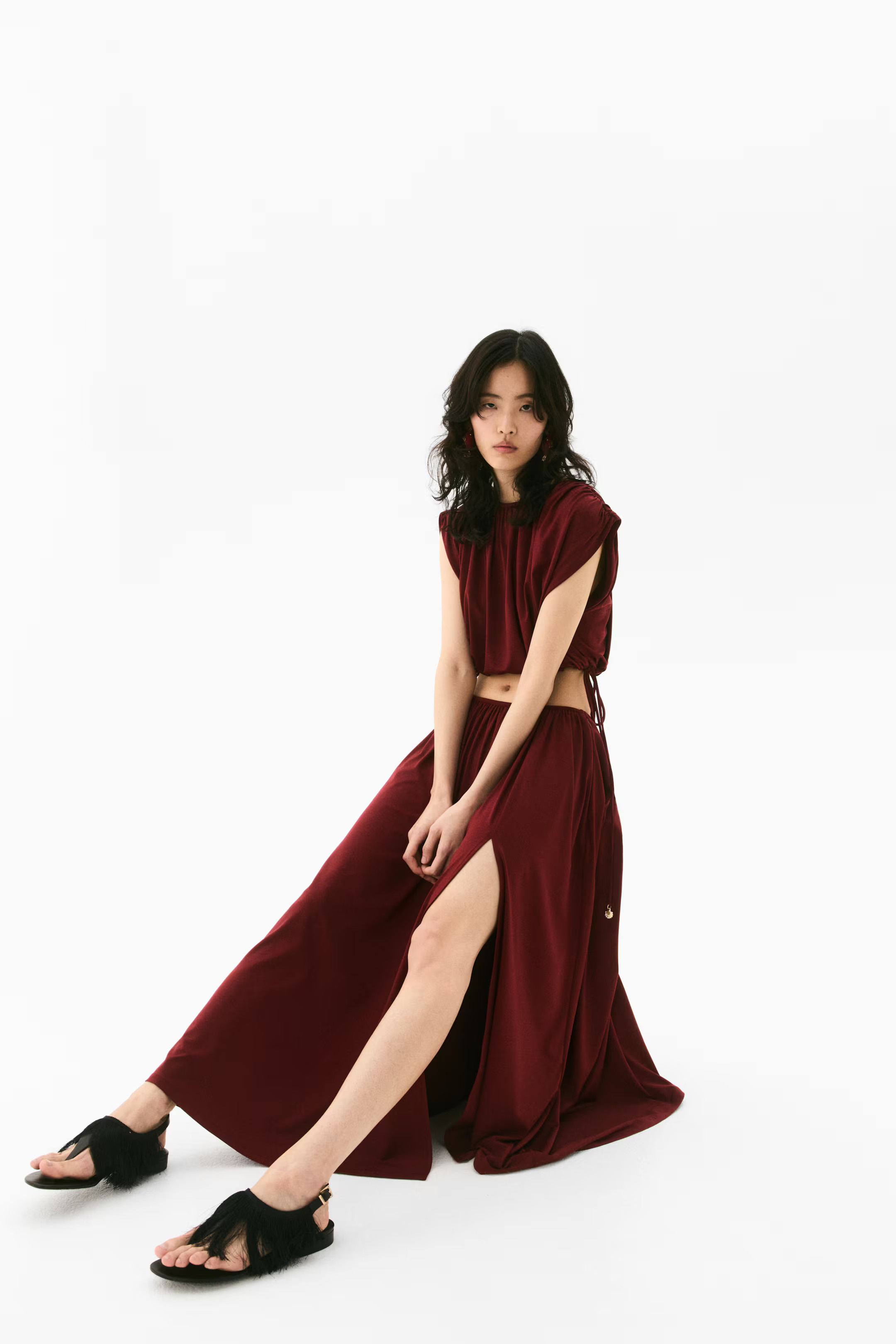 Jupe maxi avec fente montante | H&M (FR, IT, ES, PT, BE)