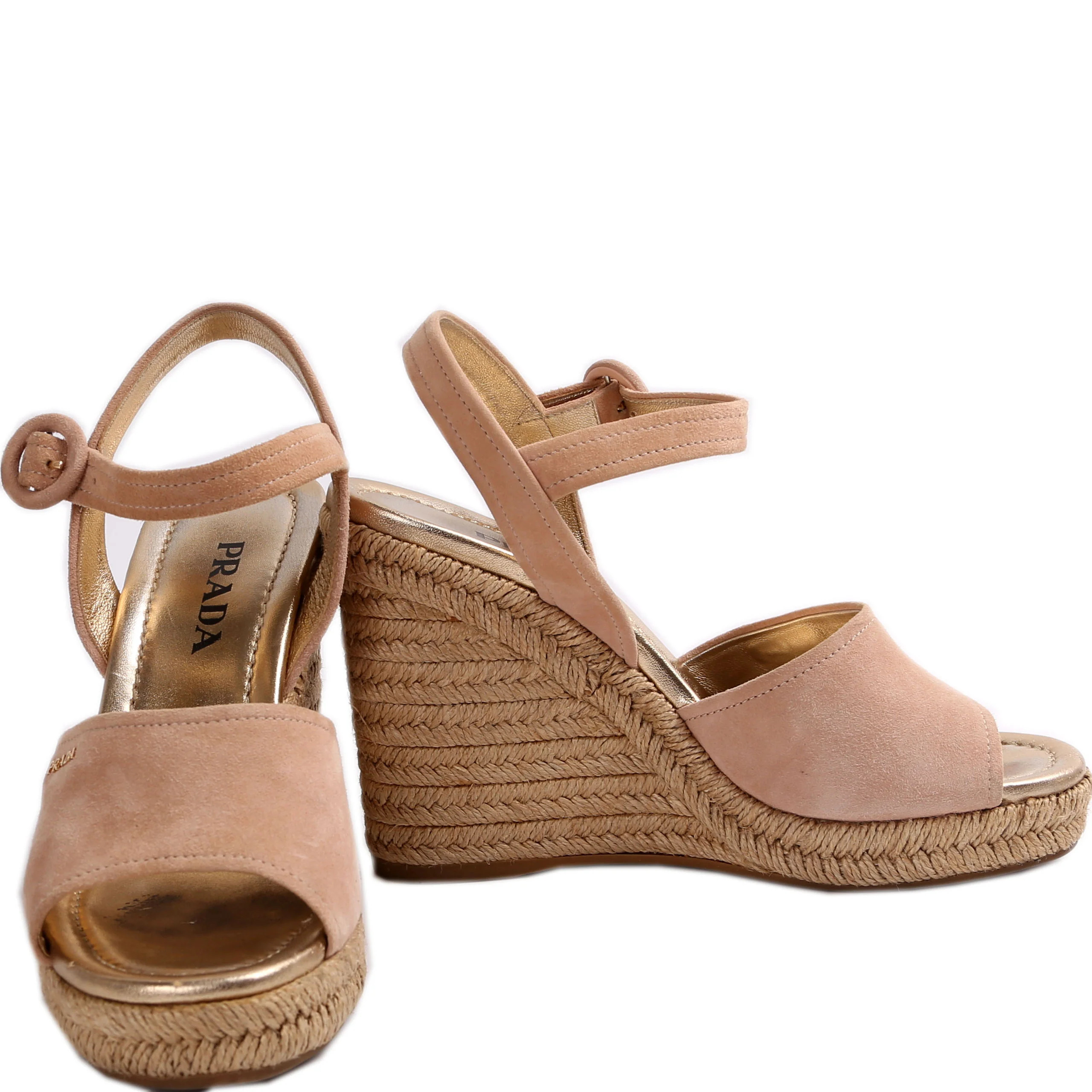 Suede Espadrille Wedges Size 38 | Keeks Designer Handbags