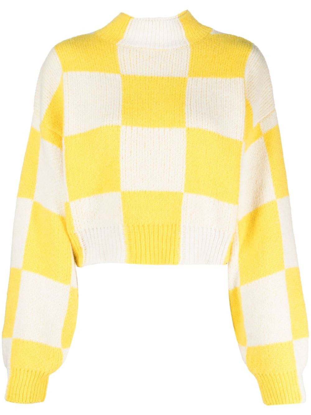 Stine Goya checkerboard-knit Jumper - Farfetch | Farfetch Global