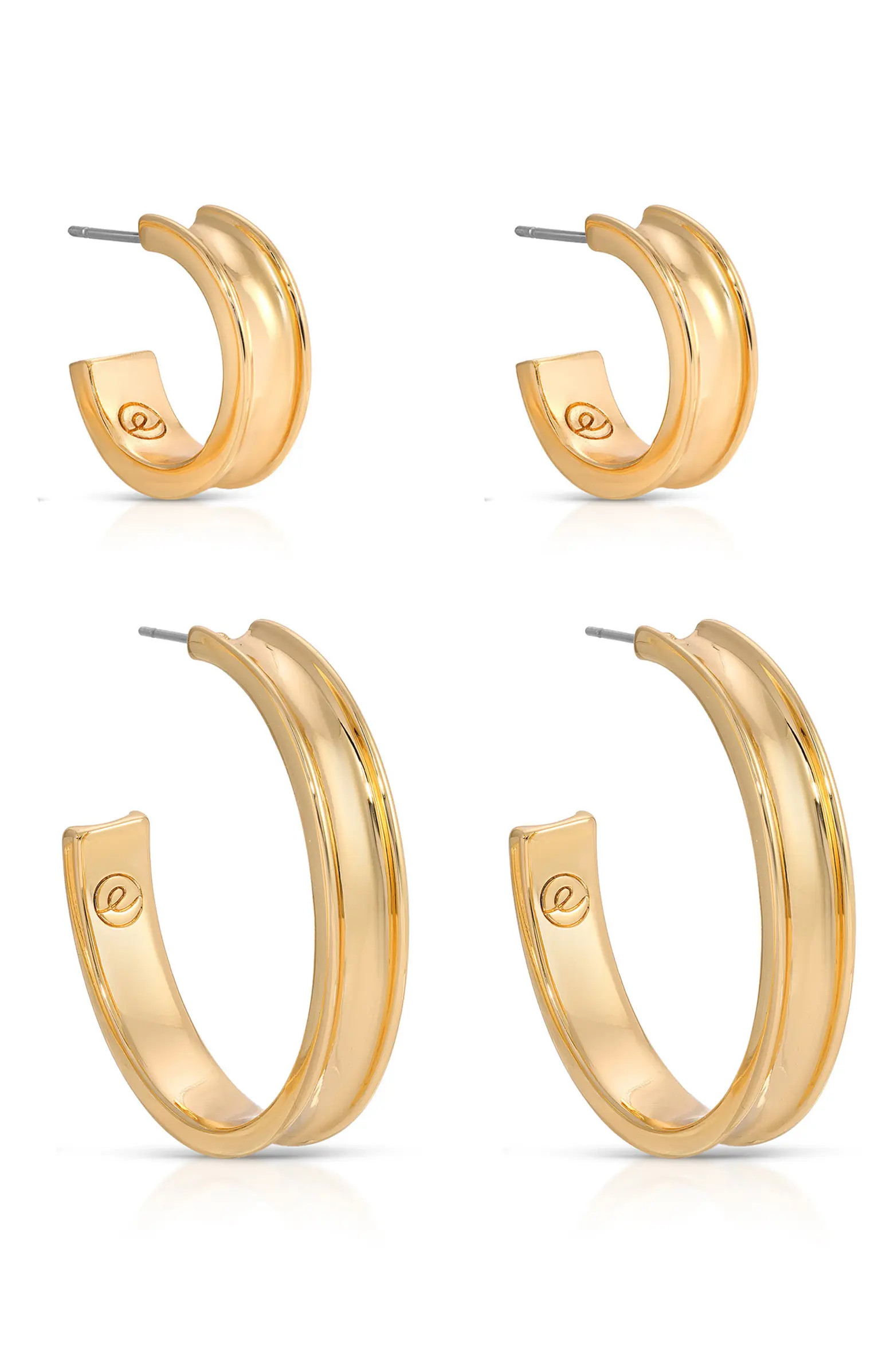 Ettika Groove Set of 2 Hoop Earrings | Nordstrom | Nordstrom