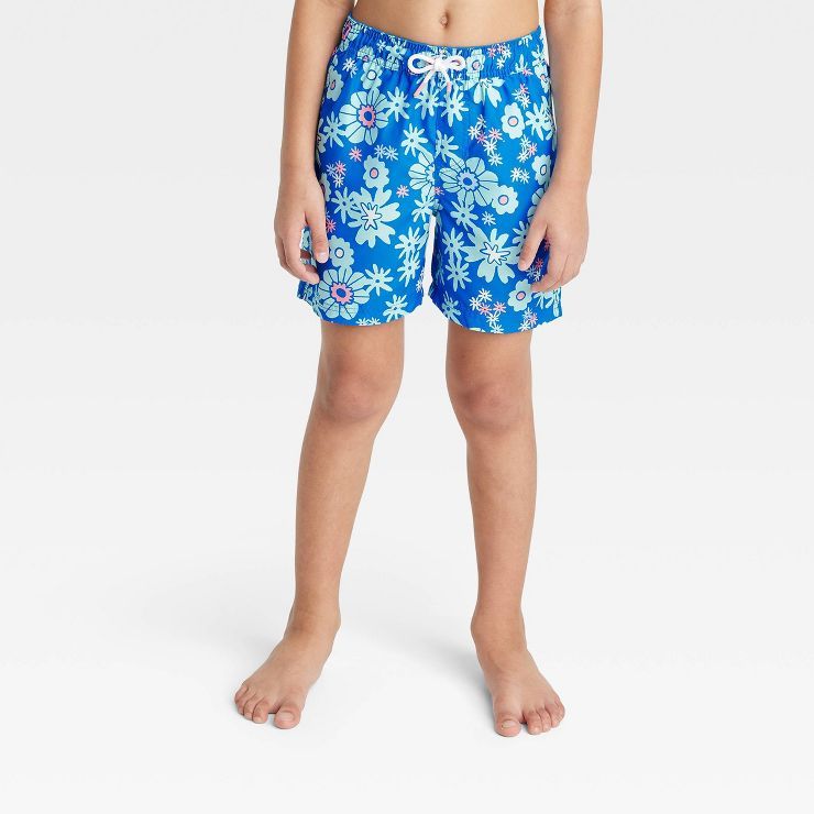 Boys' Floral Swim Trunks - Cat & Jack™ Blue | Target