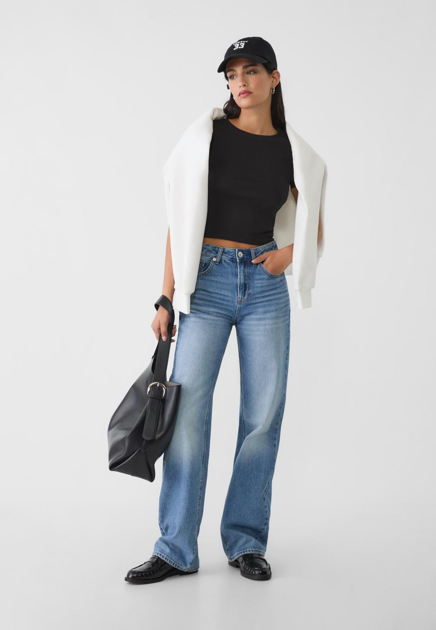 Jean D92 regular wide - Jeans femme | Stradivarius France | Stradivarius (FR)