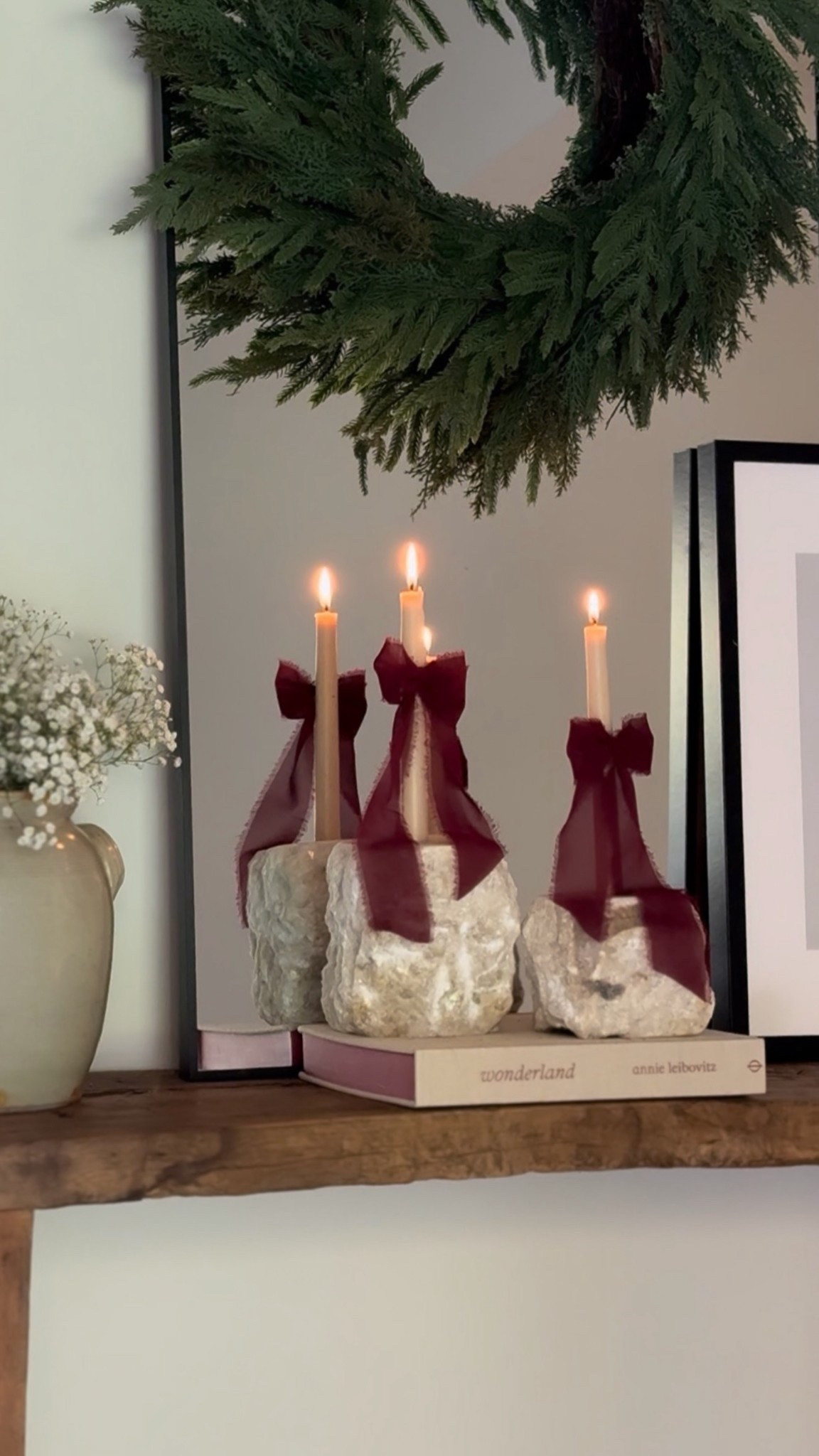 Size medium and large onyx candle holders 

#LTKHoliday #LTKHome