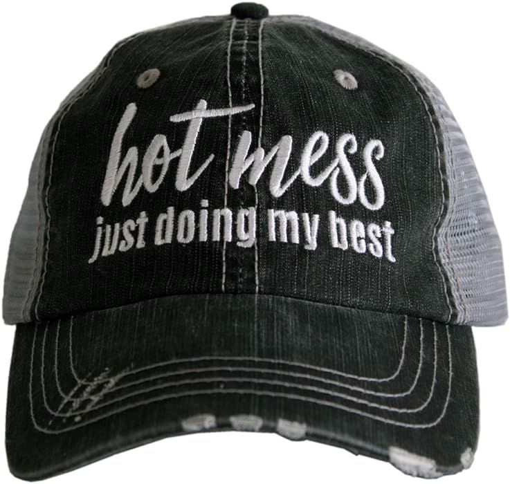 KATYDID Hot Mess Just Doing My Best Baseball Hat - Trucker Hat for Women - Stylish Cute Ball Cap Gra | Amazon (US)