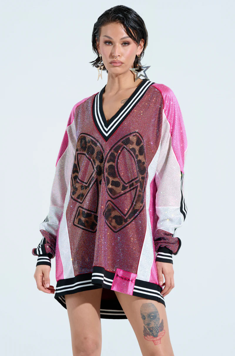 ONLY THE COOLEST RHINESTONE JERSEY DRESS | AKIRA