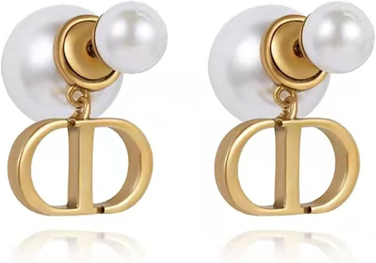 Pearl Earrings for Women Freshwater Cultured Pearl Dangle Earrings Vintage Gold Pearl Statement S... | Amazon (US)