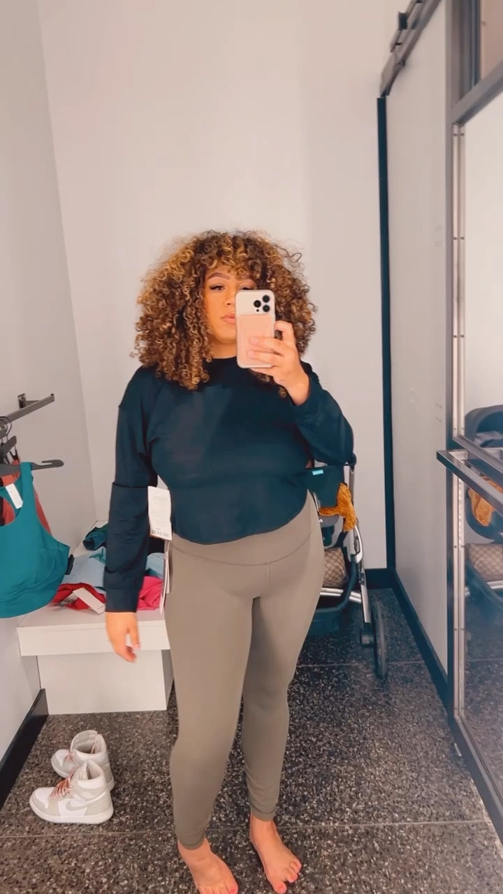 Postpartum workout clothes!! I can’t believe how flattering these workout leggings are! I even found the cute flattering top on sale! These new lululemon leggings are my favs for curvy girls especially! I’m wearing a size 12! 

#LTKSale #LTKcurves #LTKstyletip