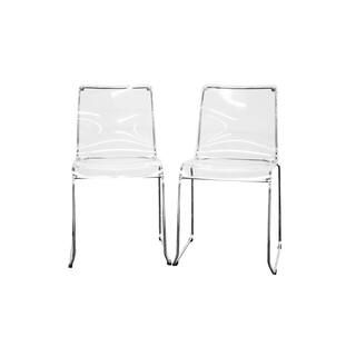 Lino Clear Acrylic Dining Chairs (Set of 2) | The Home Depot