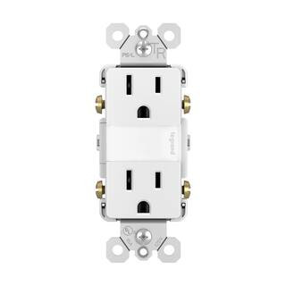 radiant 15 Amp 125-Volt Tamper Resistant Night Light Decorator Duplex Outlet, White | The Home Depot