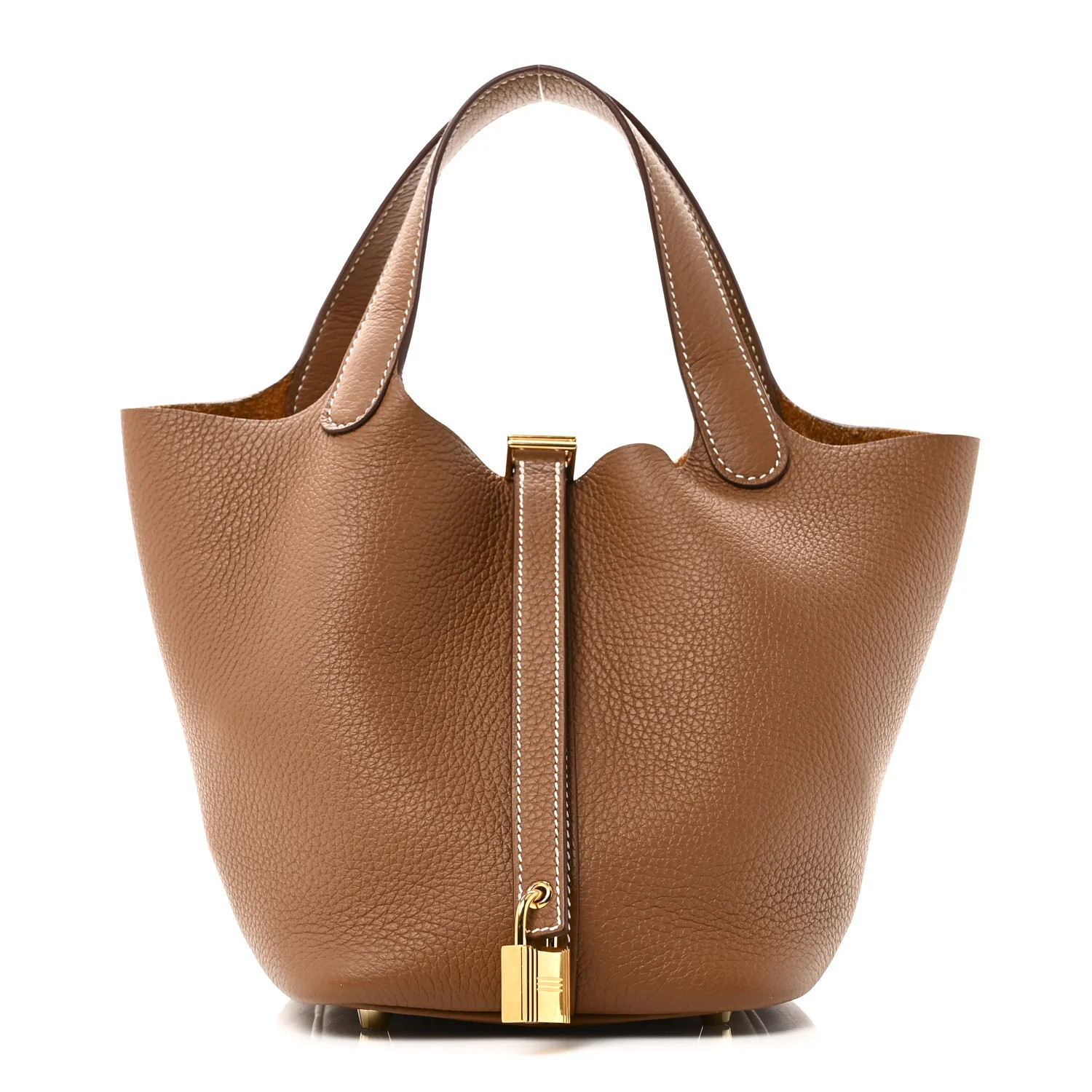 Taurillon Clemence Picotin Lock 18 PM Gold | FASHIONPHILE (US)