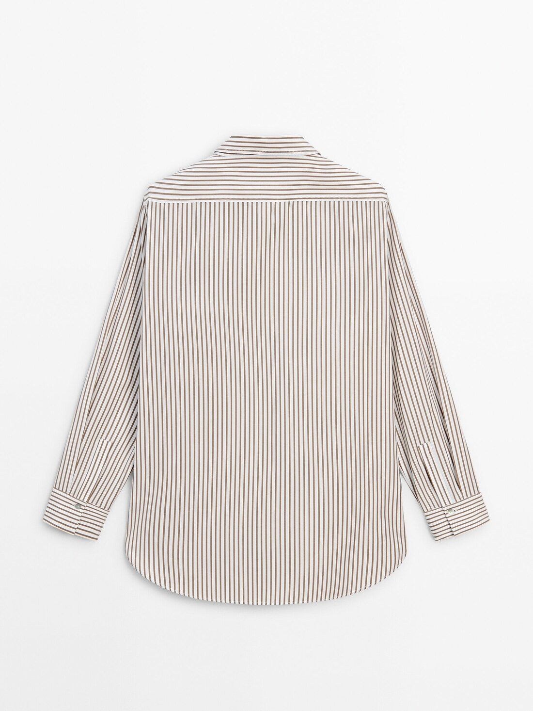 Striped poplin shirt | Massimo Dutti UK