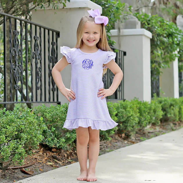 Purple Stripe Milly Dress | Classic Whimsy