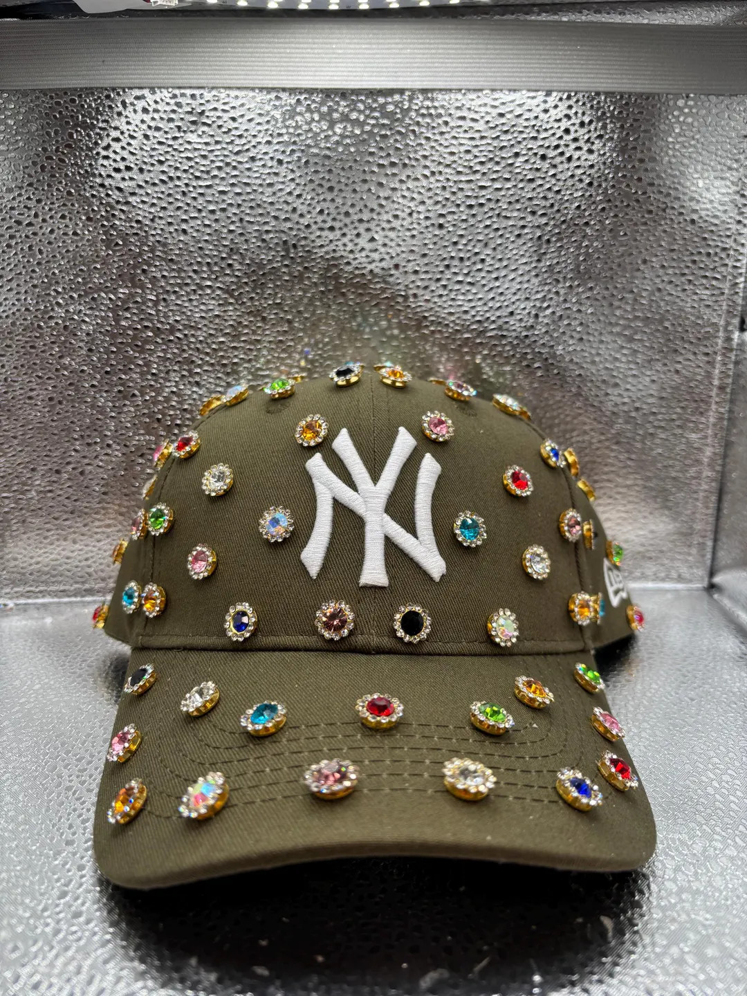 Blinged Out Olive Green NY Yankees Hat - Etsy | Etsy (US)