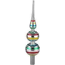 Amazon.com: Kurt Adler GG1400 13 Inch 3 Tier Early Years Glass Multicolor Treetops with Shiny Finish | Amazon (US)