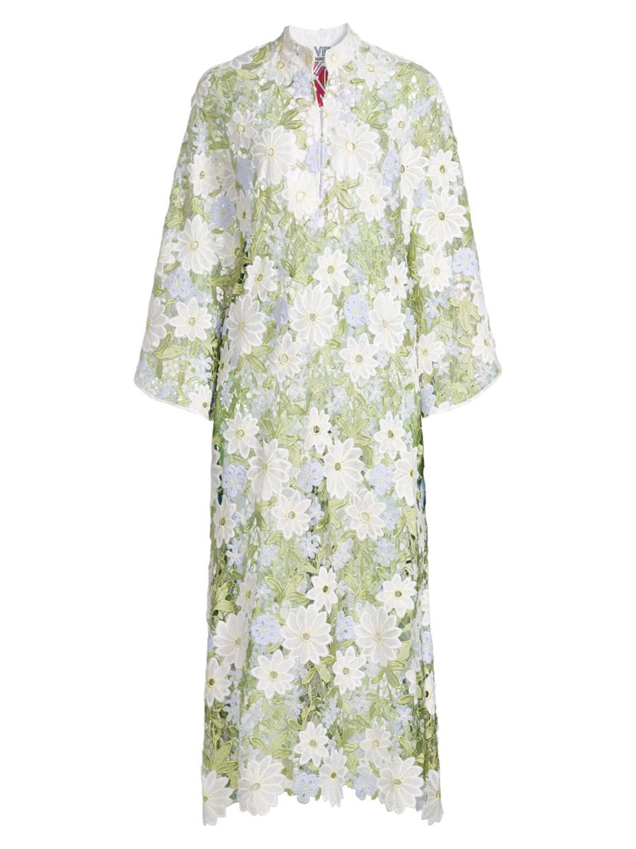 Floral Lace Caftan Midi Dress | Saks Fifth Avenue