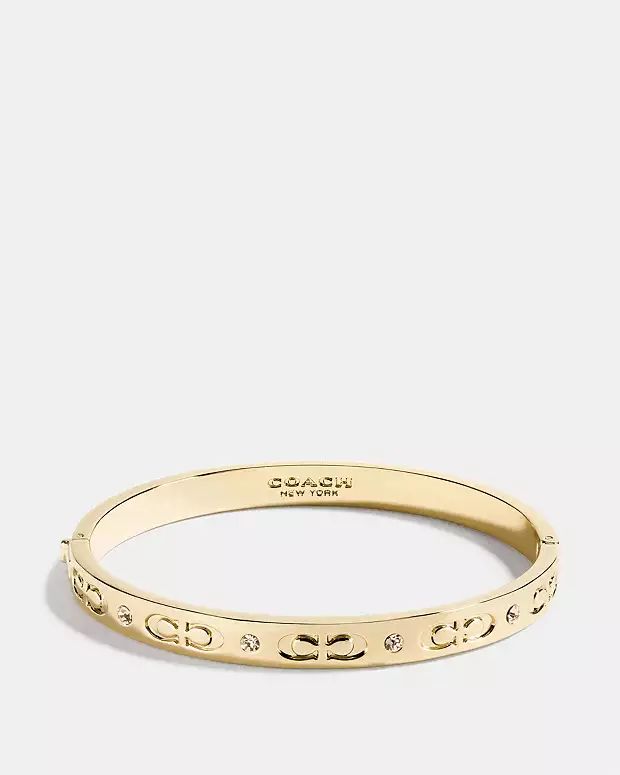 Signature Hinged Bangle | Coach Outlet US