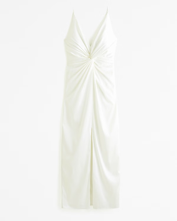 Women's Draped Twist-Front Maxi Dress | Women's Dresses & Jumpsuits | Abercrombie.com | Abercrombie & Fitch (US)