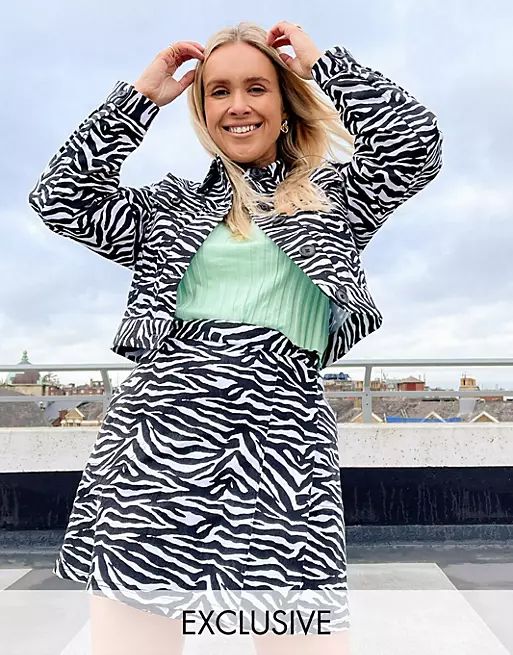 Labelrail x Olivia & Alice mini skirt in zebra co-ord | ASOS (Global)