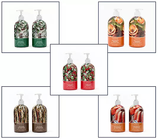 HomeWorx by Slatkin + Co. S/2 22oz Snowed In Gel Hand Soaps | QVC