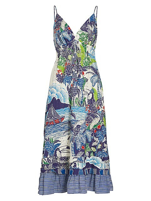 Graphic Rio Printed Tiered Midi Dress | Saks Fifth Avenue
