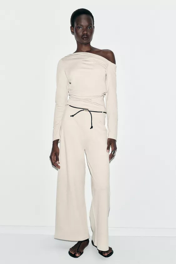 ASYMMETRIC PIQUÉ TOP | Zara US