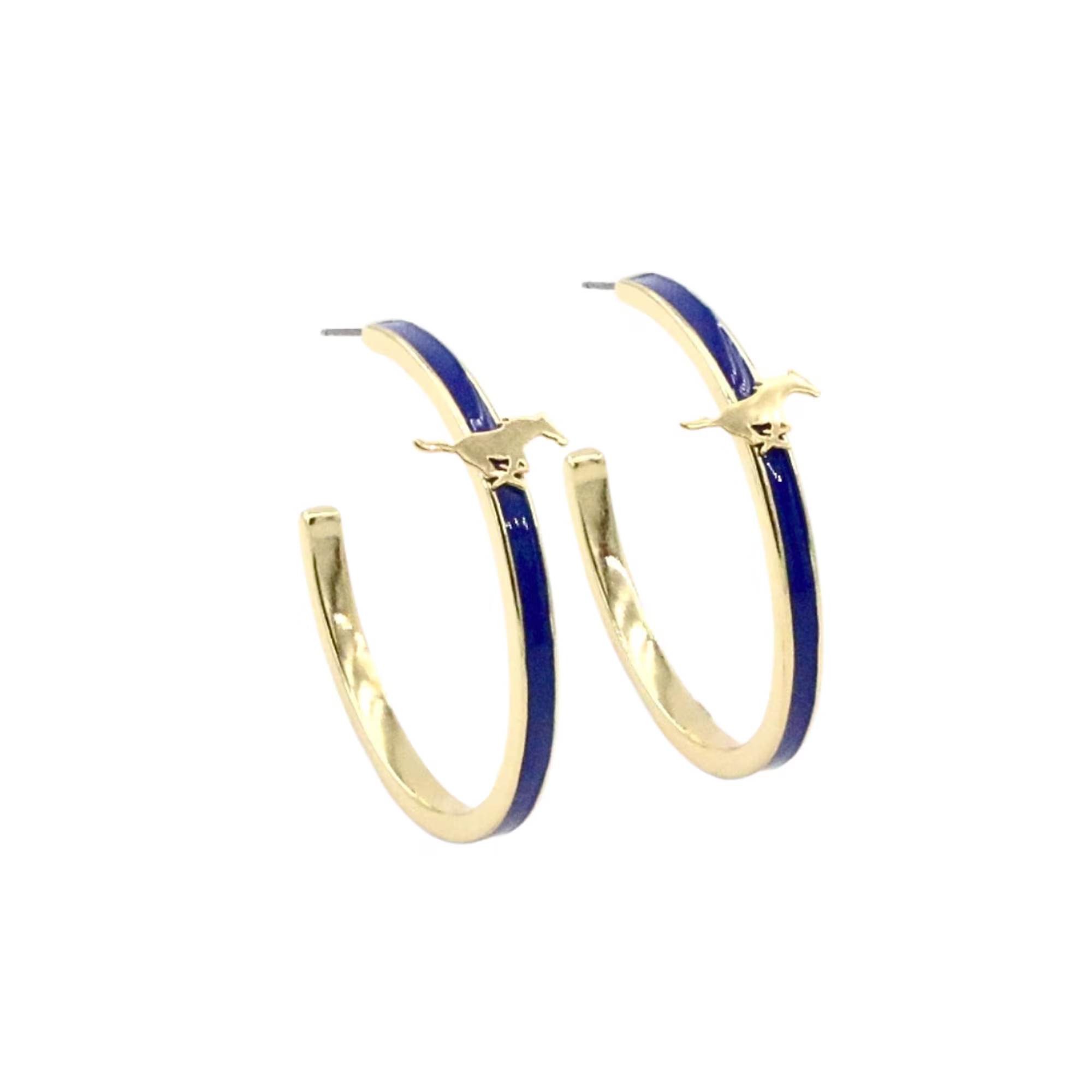 SMU Mustangs Brianna Cannon Logo Hoop Earrings | Fanatics