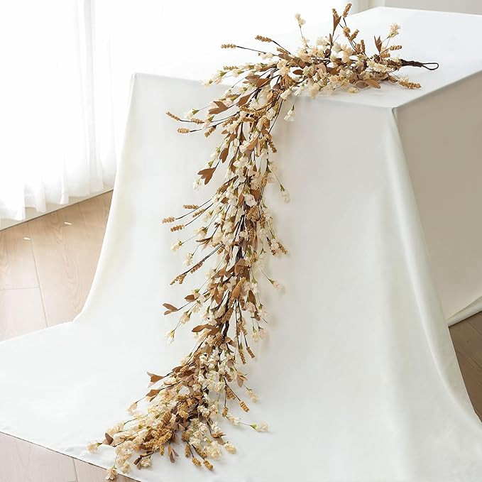 Mizii Fall Garland Artificial Flower Garlands 6 Feet Fake Wildflower Floral Garland Hanging Vines... | Amazon (US)