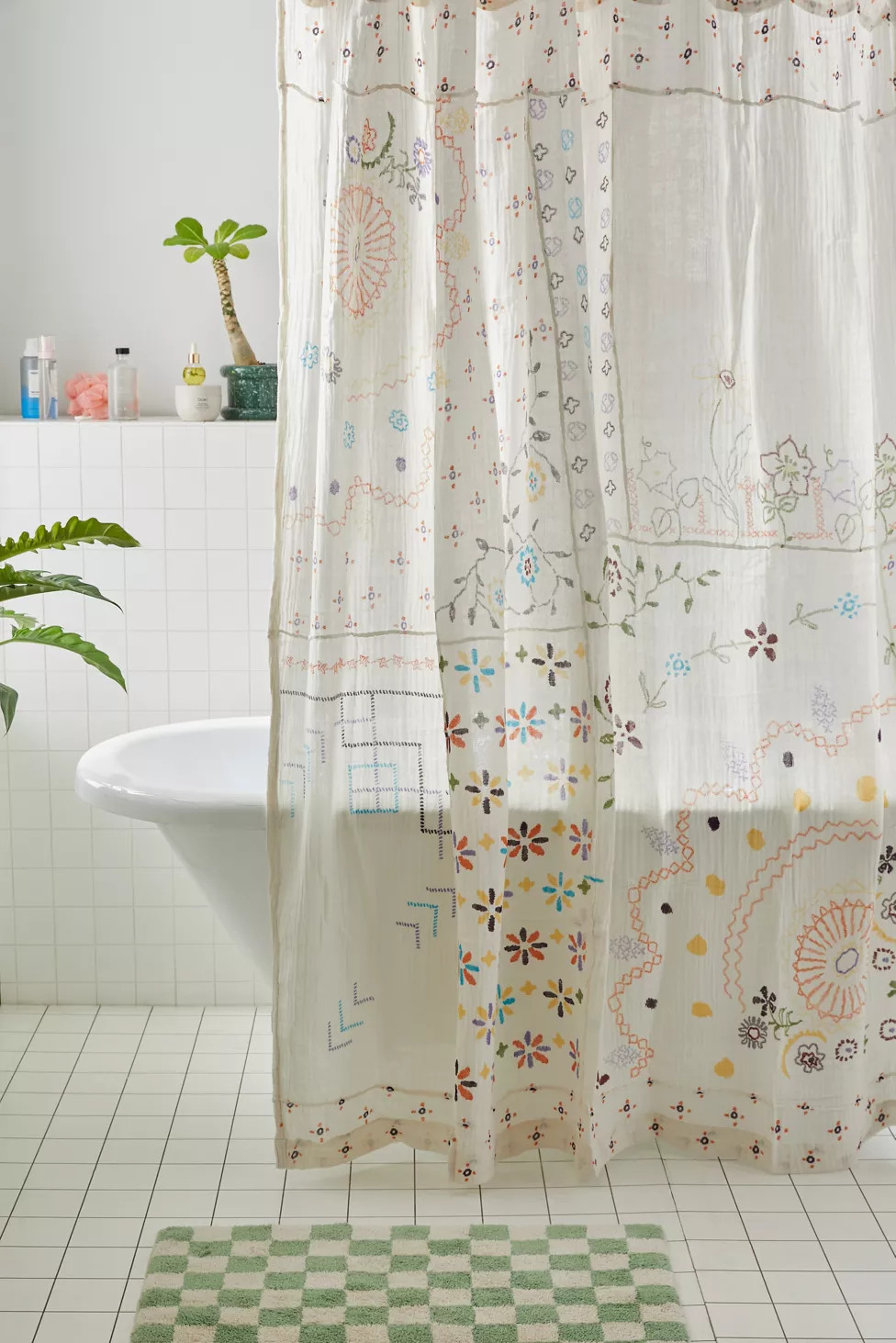 Joanna Hankie Shower Curtain | Urban Outfitters (US and RoW)