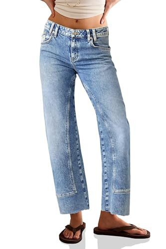 Cicy Bell Womens Straight Leg Stretchy Jeans High Waisted Front Seam Cropped Ankle Denim Pants wi... | Amazon (US)