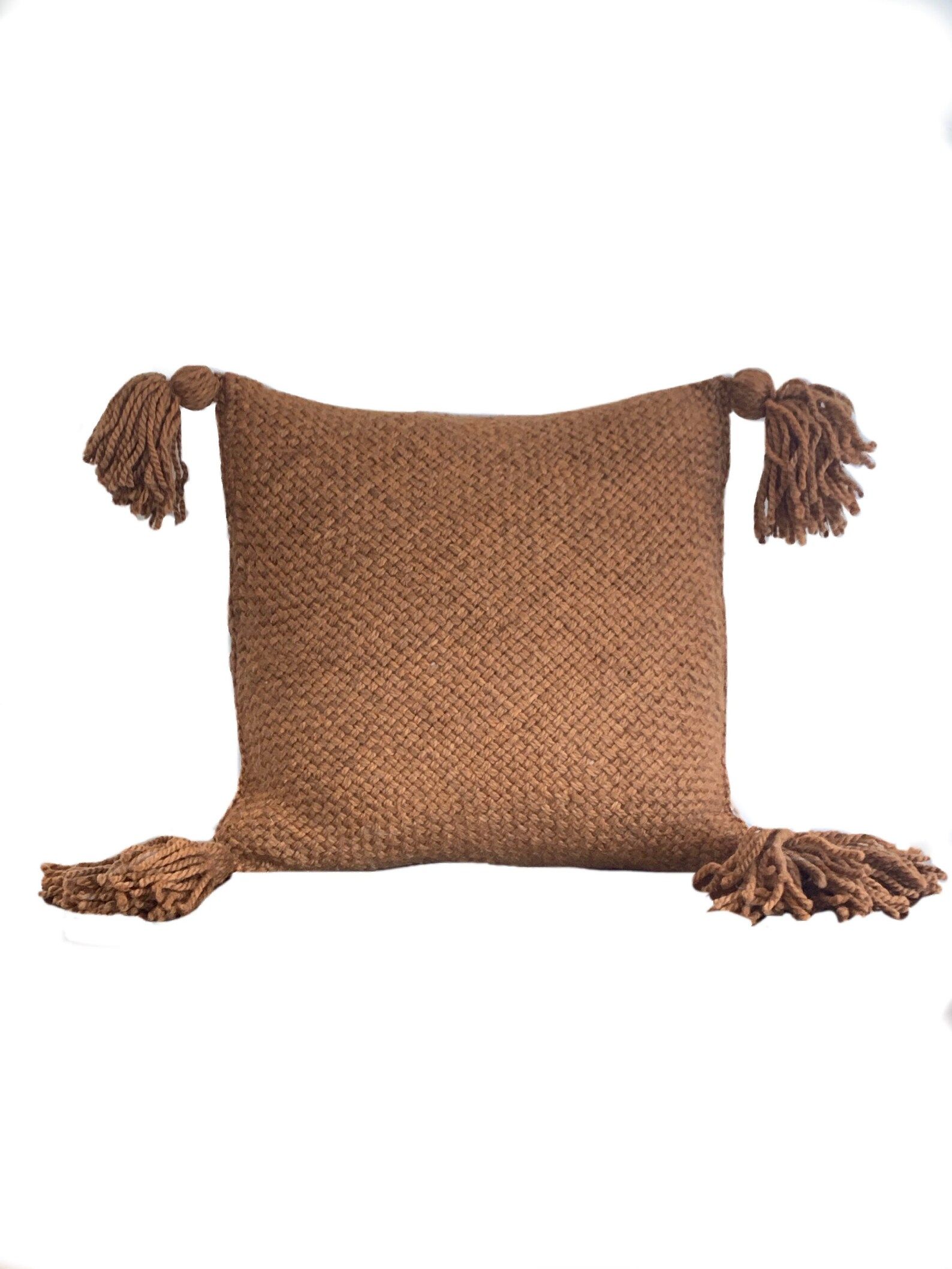 Handwoven Ivory Boho tassel pillow cover-ready to ship | Etsy (US)