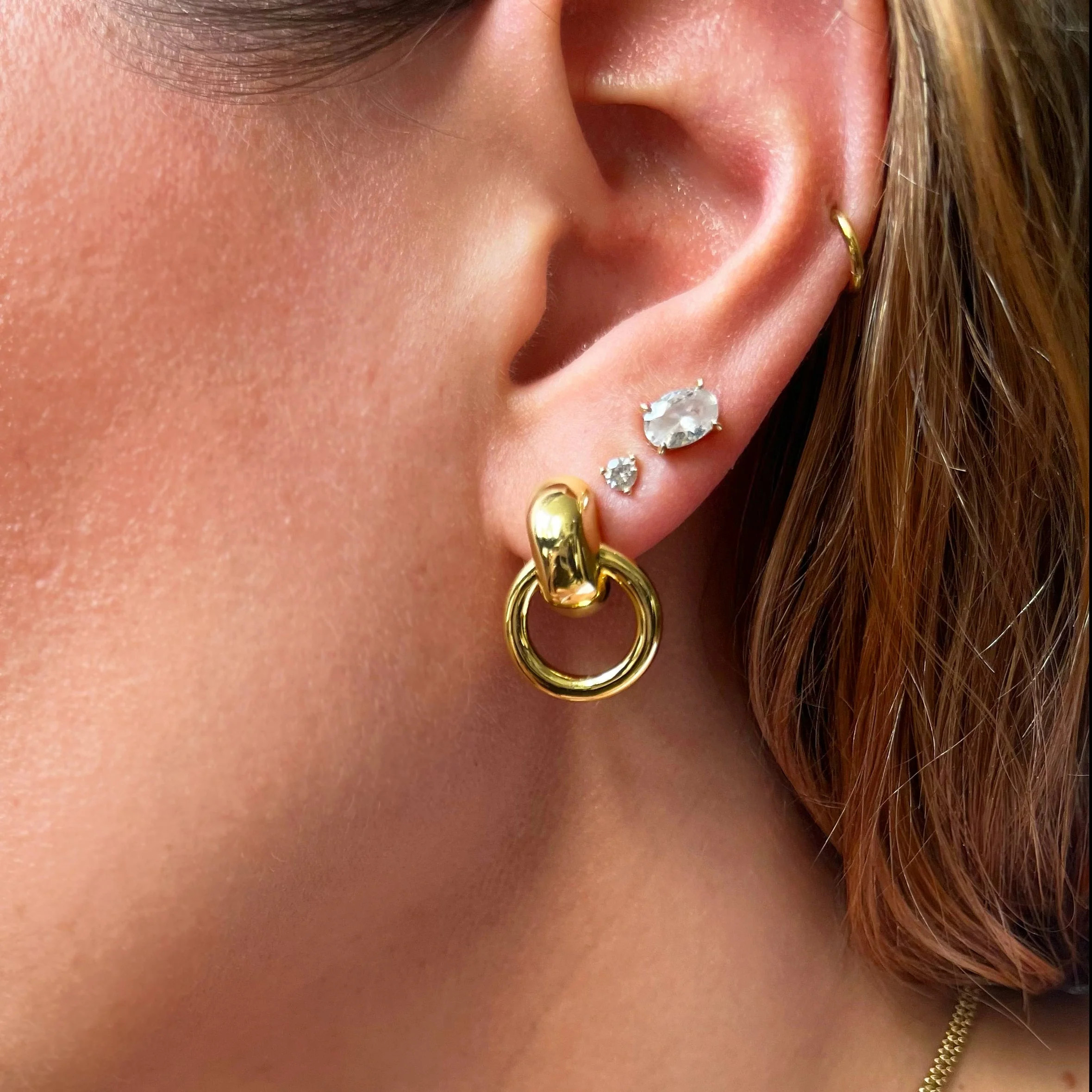 Knocker Hoop Earrings | Victoria Emerson