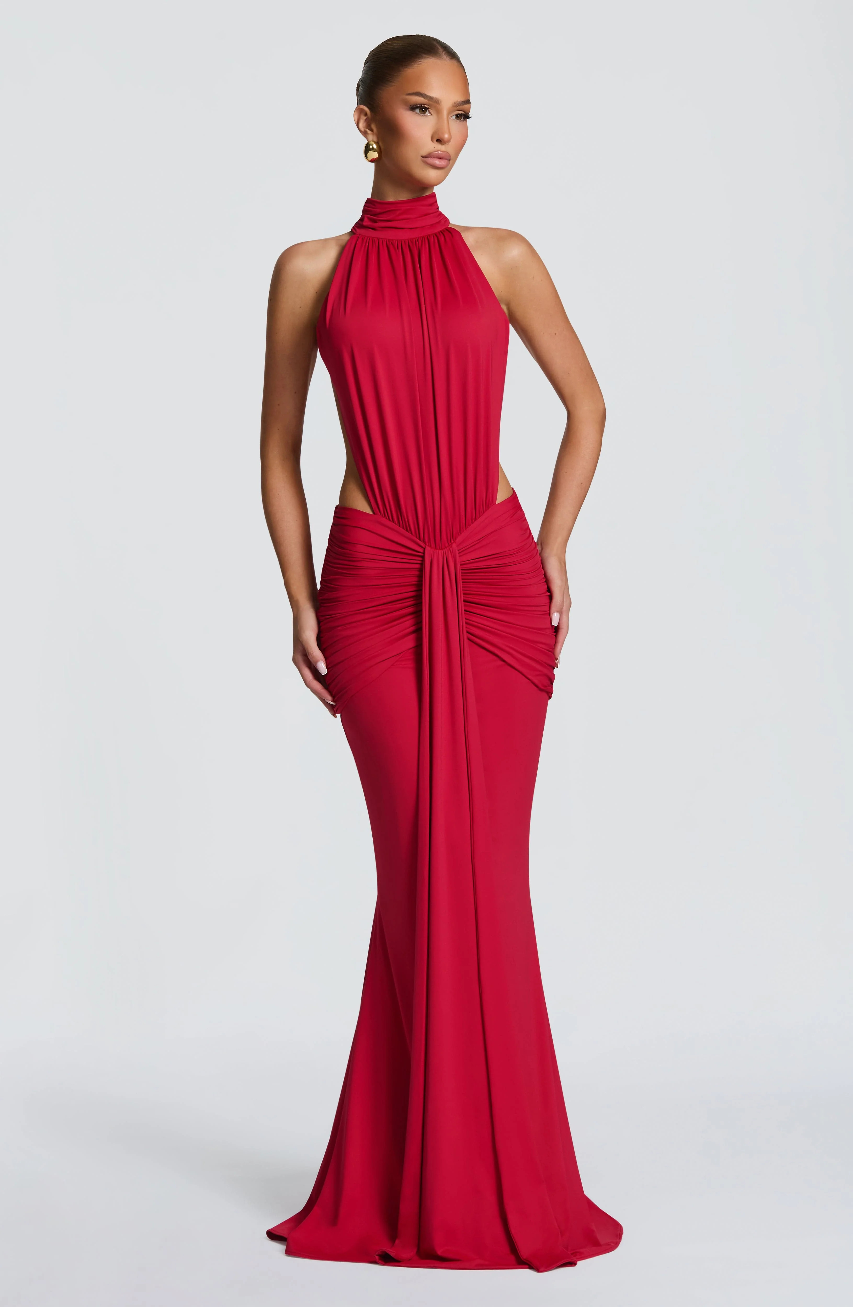 Thekla Maxi Dress - Red | Babyboo (global)