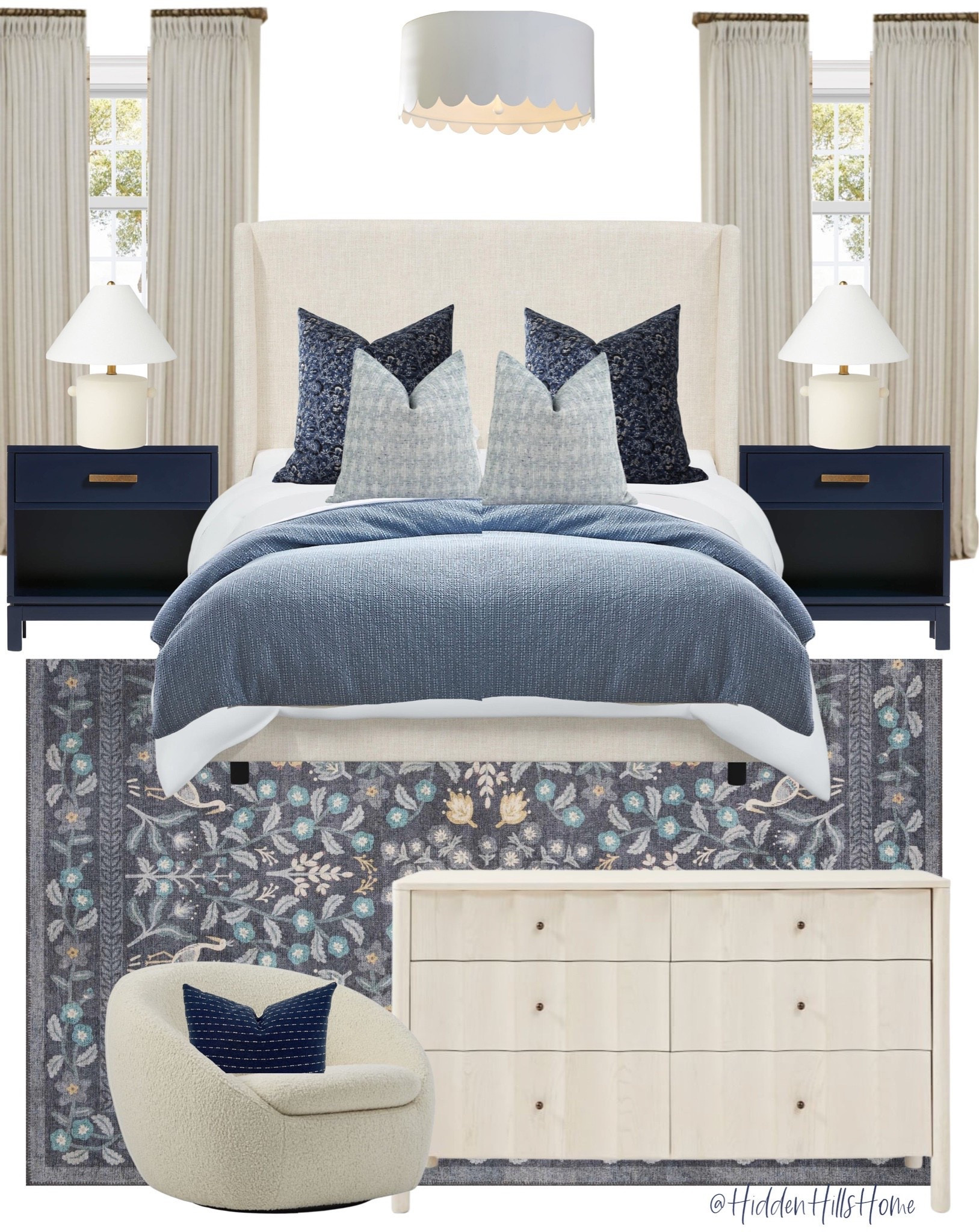 Girls bedroom decor, blue and cream girls room decor mood board, teen girls bedroom ideas #girlsbedroom

#LTKSaleAlert #LTKHome #LTKKids