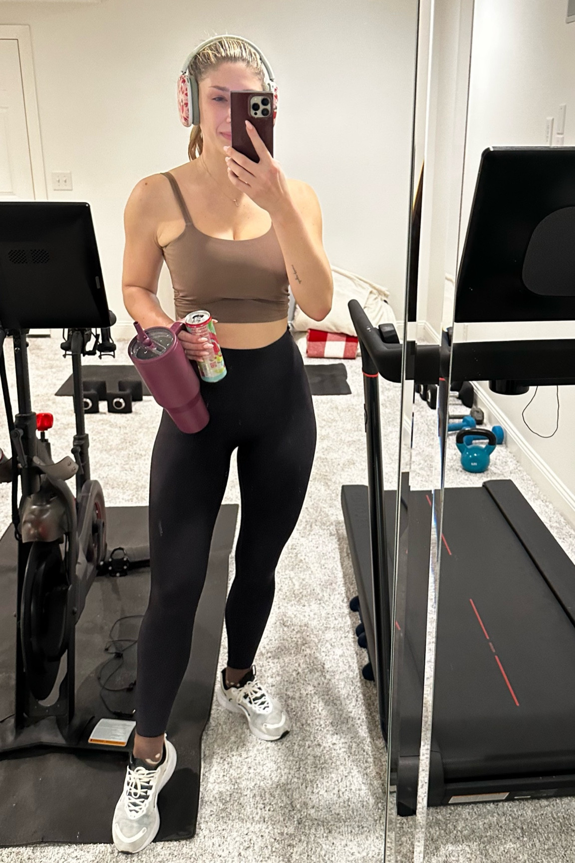 Workout outfit sports bra from amazon plus water jug plus alani energy drink. Nike running shoes  

#LTKfitness #LTKfindsunder100 #LTKGiftGuide