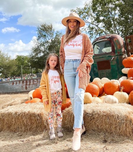 Pumpkin Patch Mommy and Me Look, You’re the Pumpkin to my Spice tees, Express Jeans, Matching Sweaters, Mommy and Me Sweaters, Cardigan Fall Sweaters, Mocha and Mustard Sweaters, Mommy and Me Fashion, Matching outfits, Family outfits, boots are in, boots season

#LTKfamily #LTKSeasonal #LTKunder50