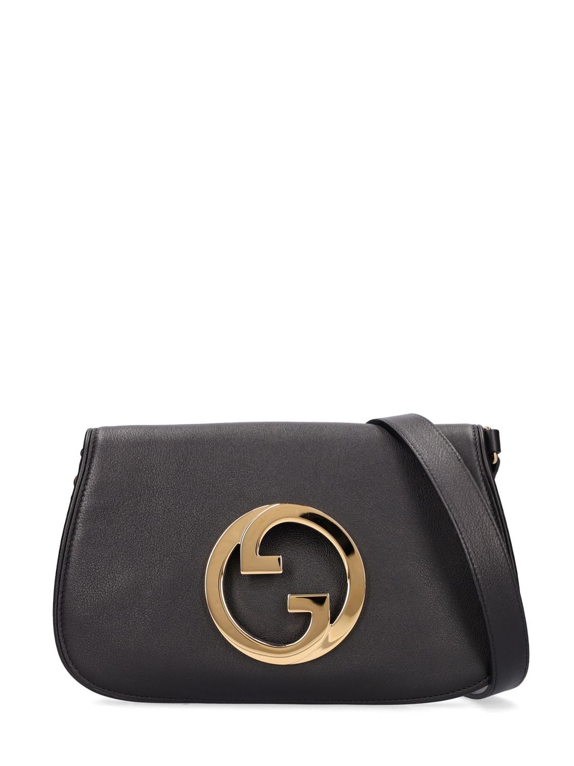 Gucci - Sac porté épaule en cuir blondie - Noir | Luisaviaroma | Luisaviaroma