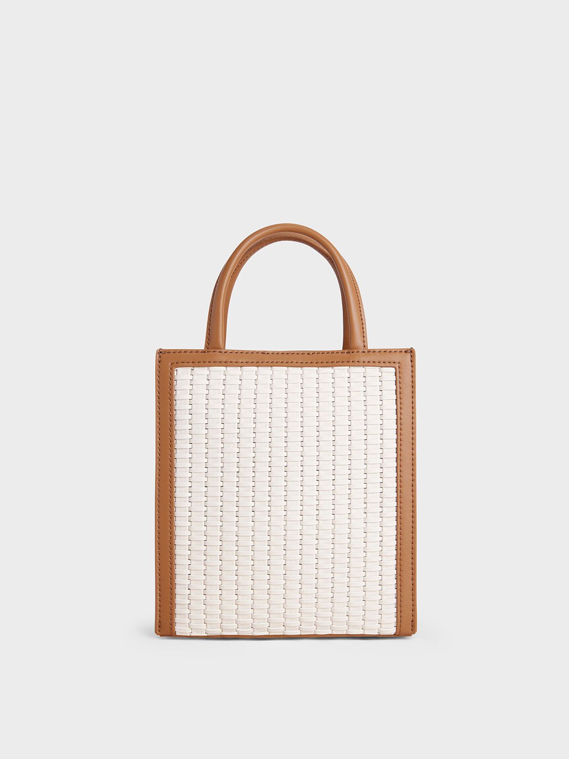 Woven Double Handle Tote Bag | Charles & Keith US