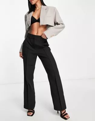 Y.A.S straight leg tailored pants in black (part of a set) | ASOS (Global)