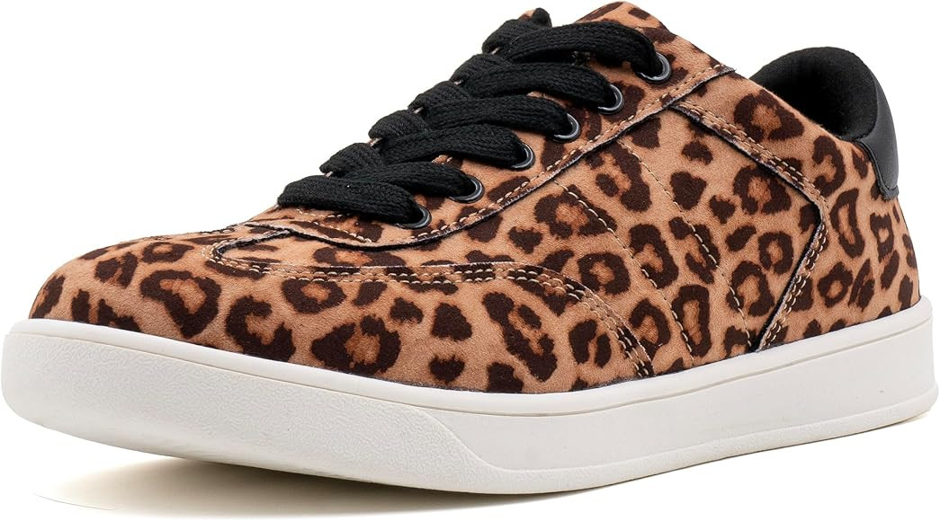 Women's Lace Up Trendy Sneaker Classic Fashion Low Top Walking Shoes | Amazon (US)