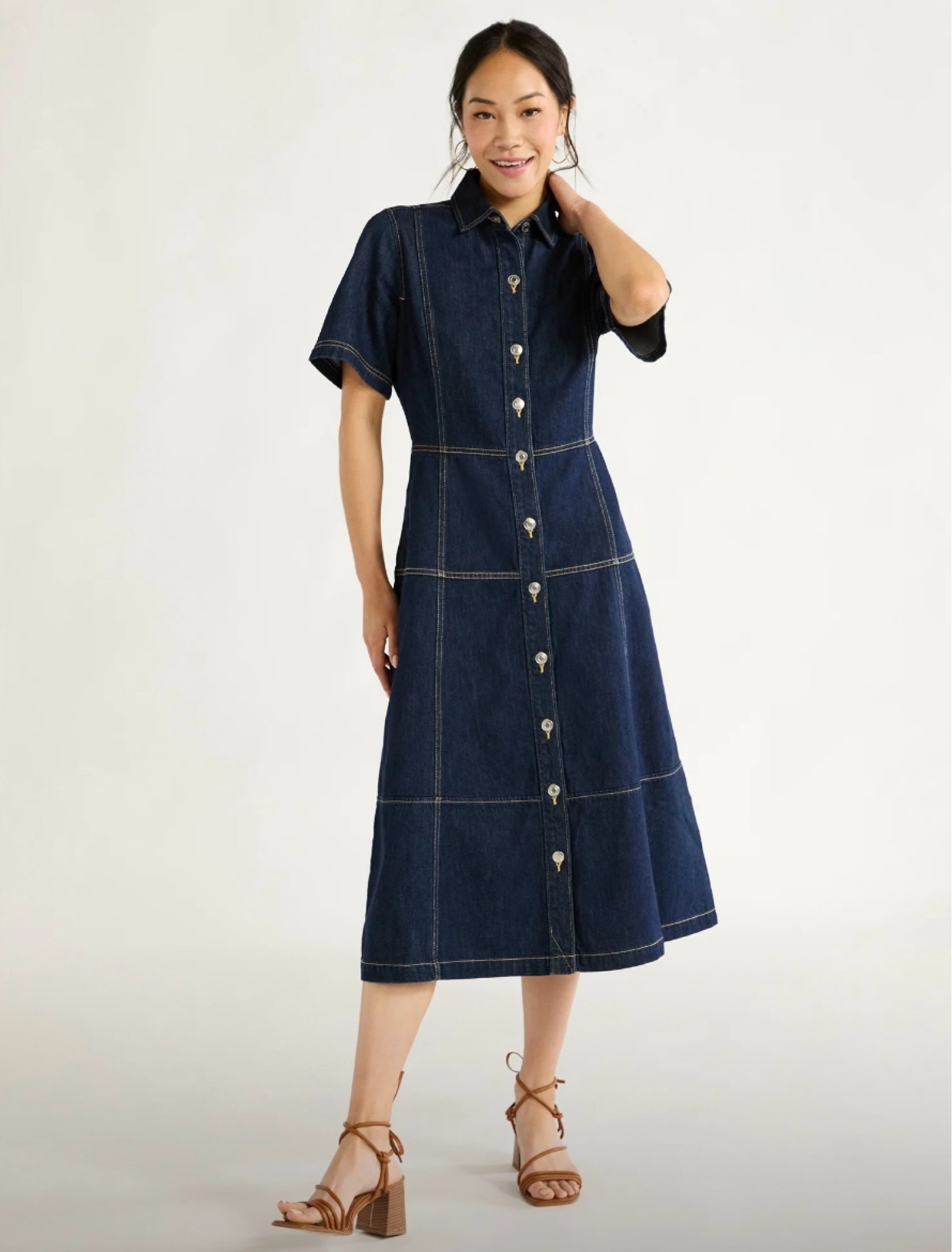 Great for teachers! Classic styling in durable denim ordered a S 

#LTKWorkwear #LTKOver40 #LTKFindsUnder50