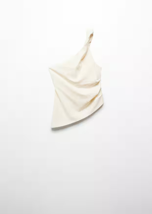 Asymmetrical textured top -  Women | Mango United Kingdom | MANGO (UK)
