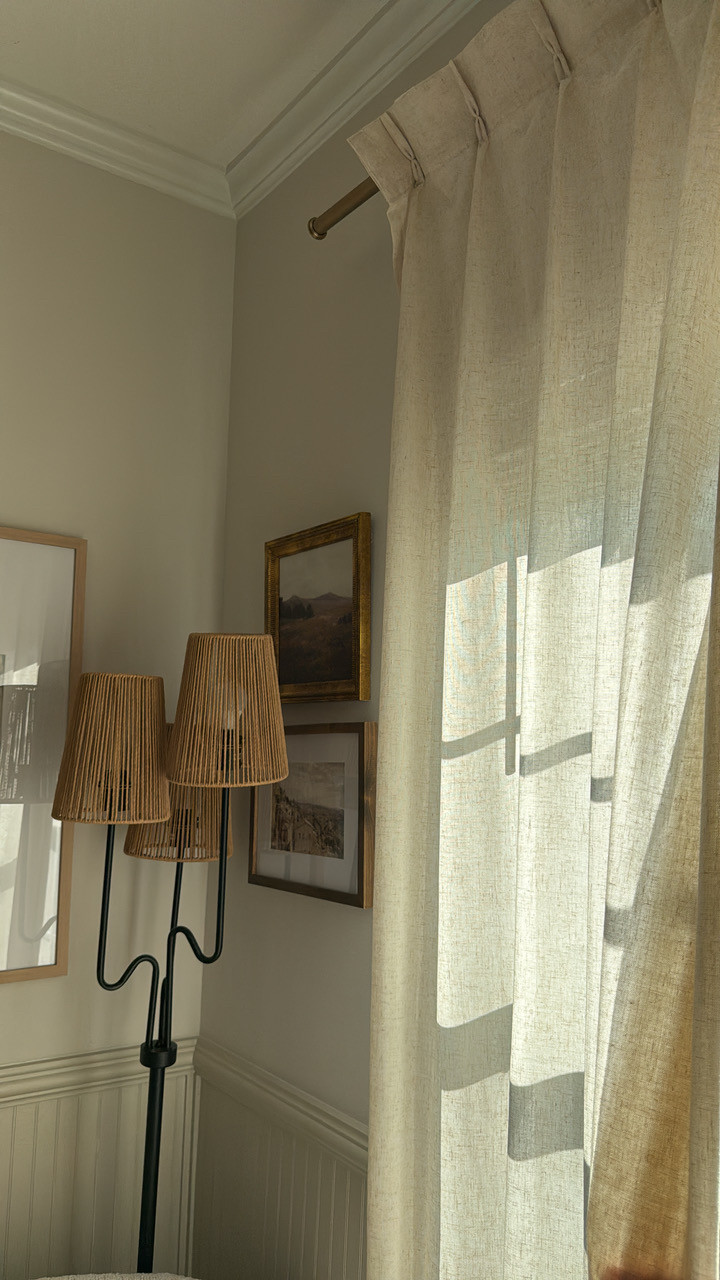 Natural linen color poncho pleat curtains curtains sheer vibe
 

 