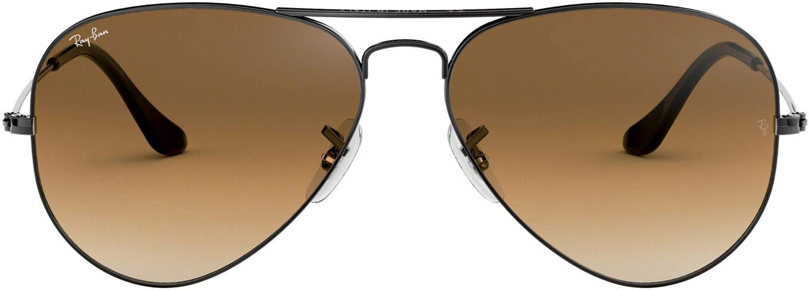 Ray-Ban RB3025 Classic Aviator Sunglasses | Brown Sunglasses | Shades | Sunnies | Aviators | Amazon (US)